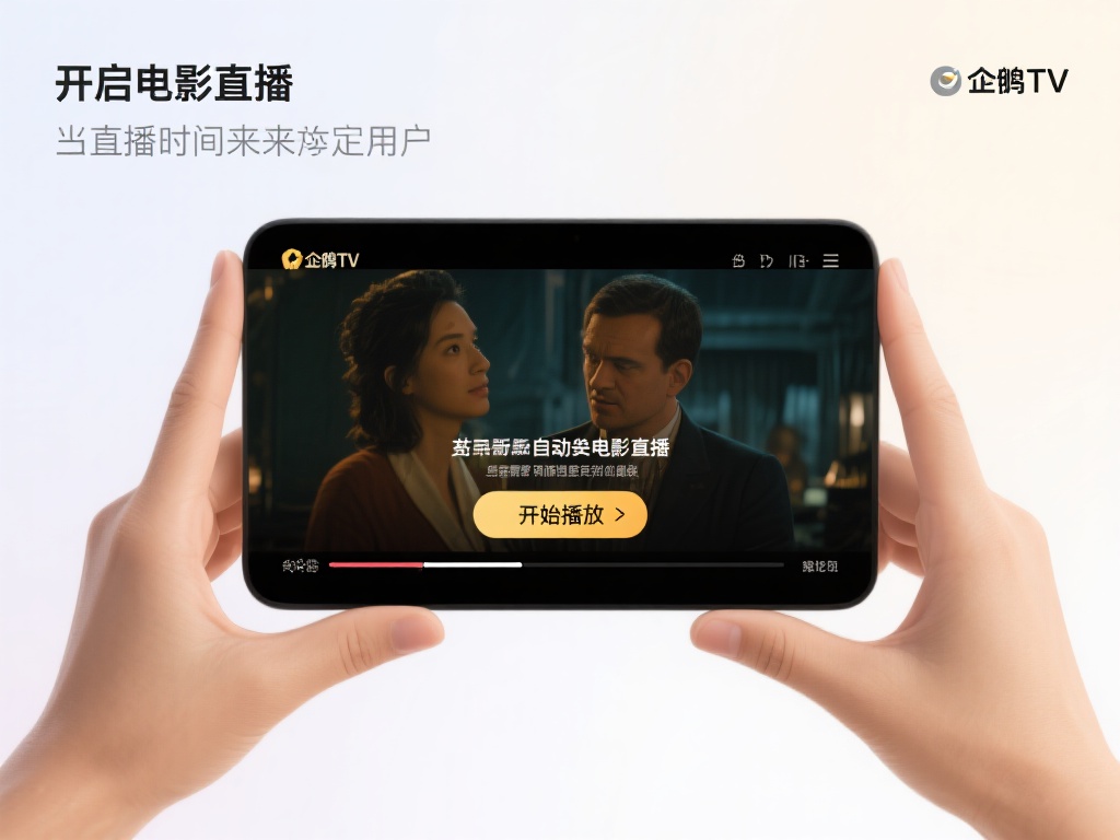开启电影直播
当直播时间到来时，用户只